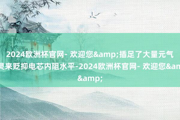 2024欧洲杯官网- 欢迎您&插足了大量元气心灵来贬抑电芯内阻水平-2024欧洲杯官网- 欢迎您&