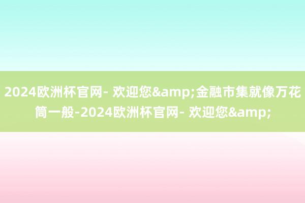 2024欧洲杯官网- 欢迎您&金融市集就像万花筒一般-2024欧洲杯官网- 欢迎您&