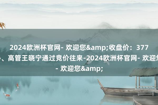 2024欧洲杯官网- 欢迎您&收盘价：377元）董秘、高管王晓宁通过竞价往来-2024欧洲杯官网- 欢迎您&