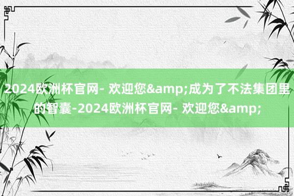 2024欧洲杯官网- 欢迎您&成为了不法集团里的智囊-2024欧洲杯官网- 欢迎您&